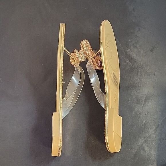 BRAND NEW HERSTYLE TALLUTO-RHINESTONE DETAILS, OPEN TOE, FLAT RAINBOW SANDALS - Picture 11 of 12